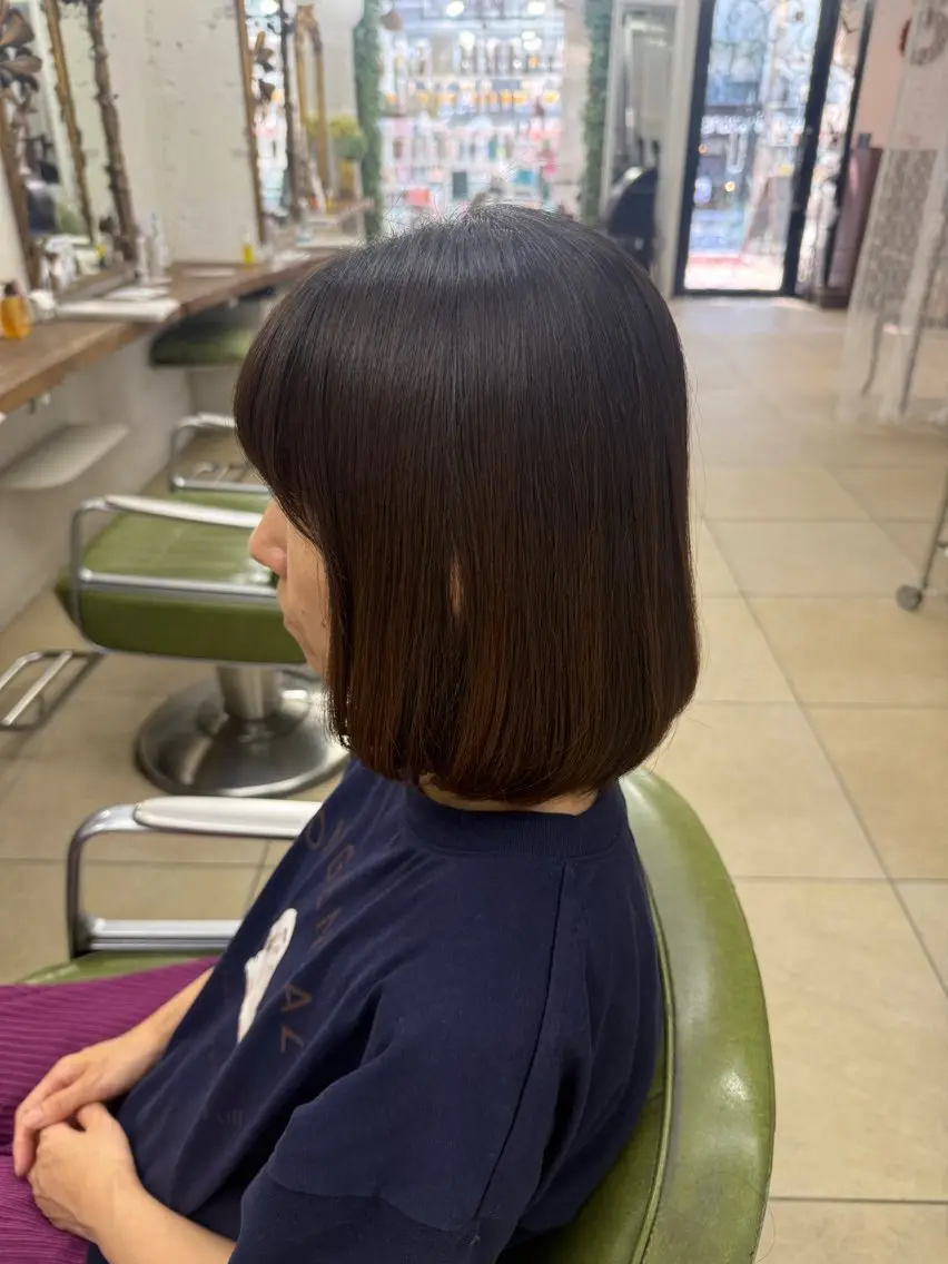 ミディアム パーマ ミディアムパーマ ストレートパーマ 縮毛矯正 高橋 愛のヘアスタイル