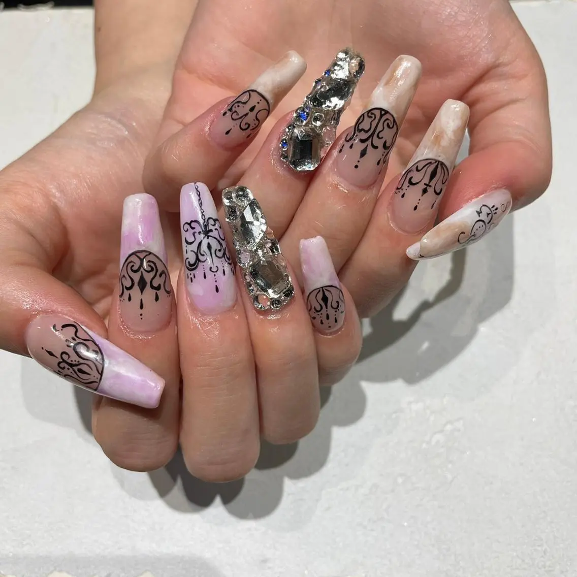 【アクリルスカルプ+オフ無】120分時間内やり放題/つけ放題🥂の写真