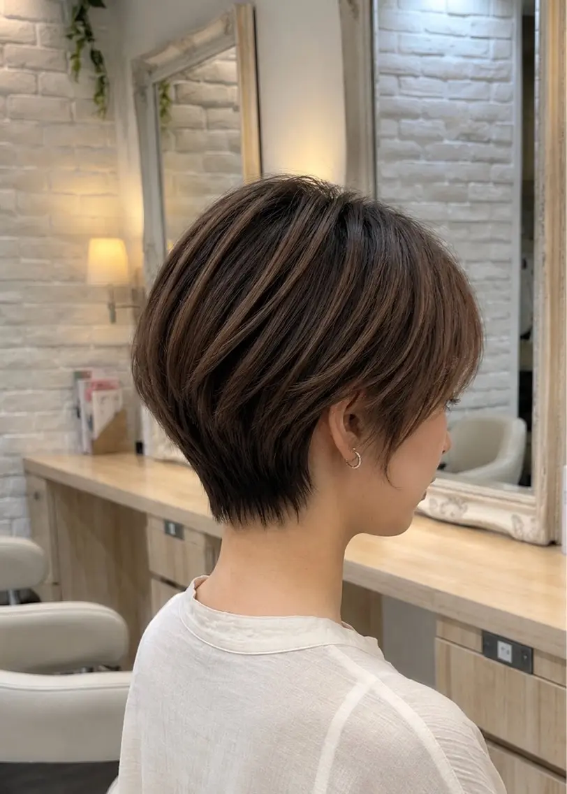 ショート ✨艶白髪ケアカラー✨ ✨艶白髪ぼかしカラーのヘアスタイル