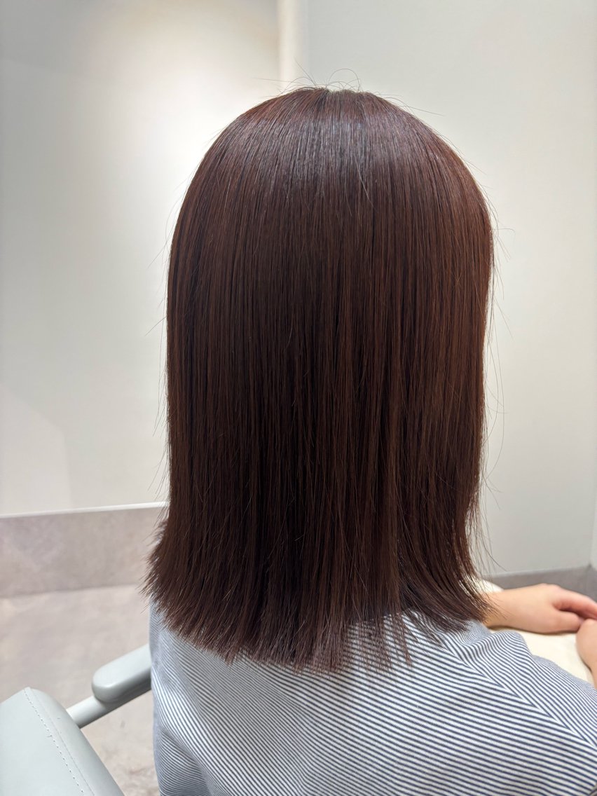 ミディアム カラー カット ヘアカラー トリートメント 久保 旬のヘアスタイル