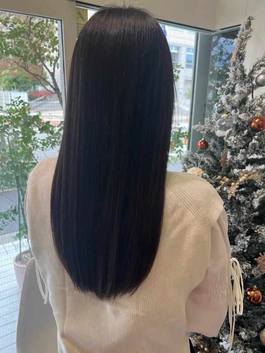 セミロング 髪質改善 縮毛矯正 縮毛矯正🫧／ 工藤のヘアスタイル