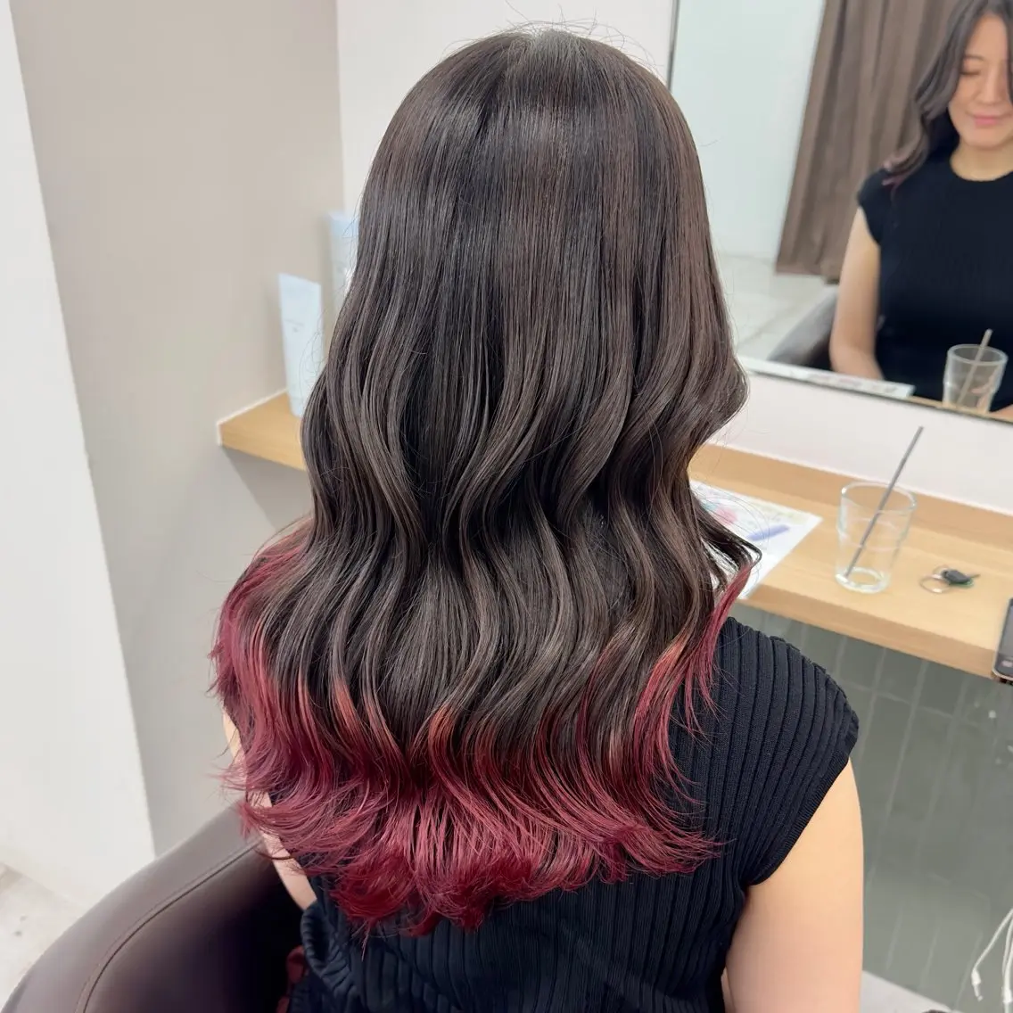 セミロング カラー カット ヘアカラー ブリーチなし/レイヤ ー特化🌈Tommyのヘアスタイル