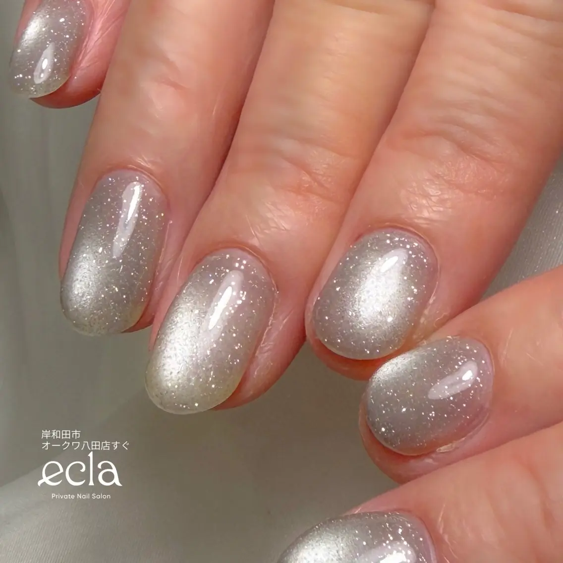 ネイル 長さ出し フラッシュネイル フラッシュマグ マグネットネイル Nail Salon ecla 〜エクラ〜のネイルデザイン