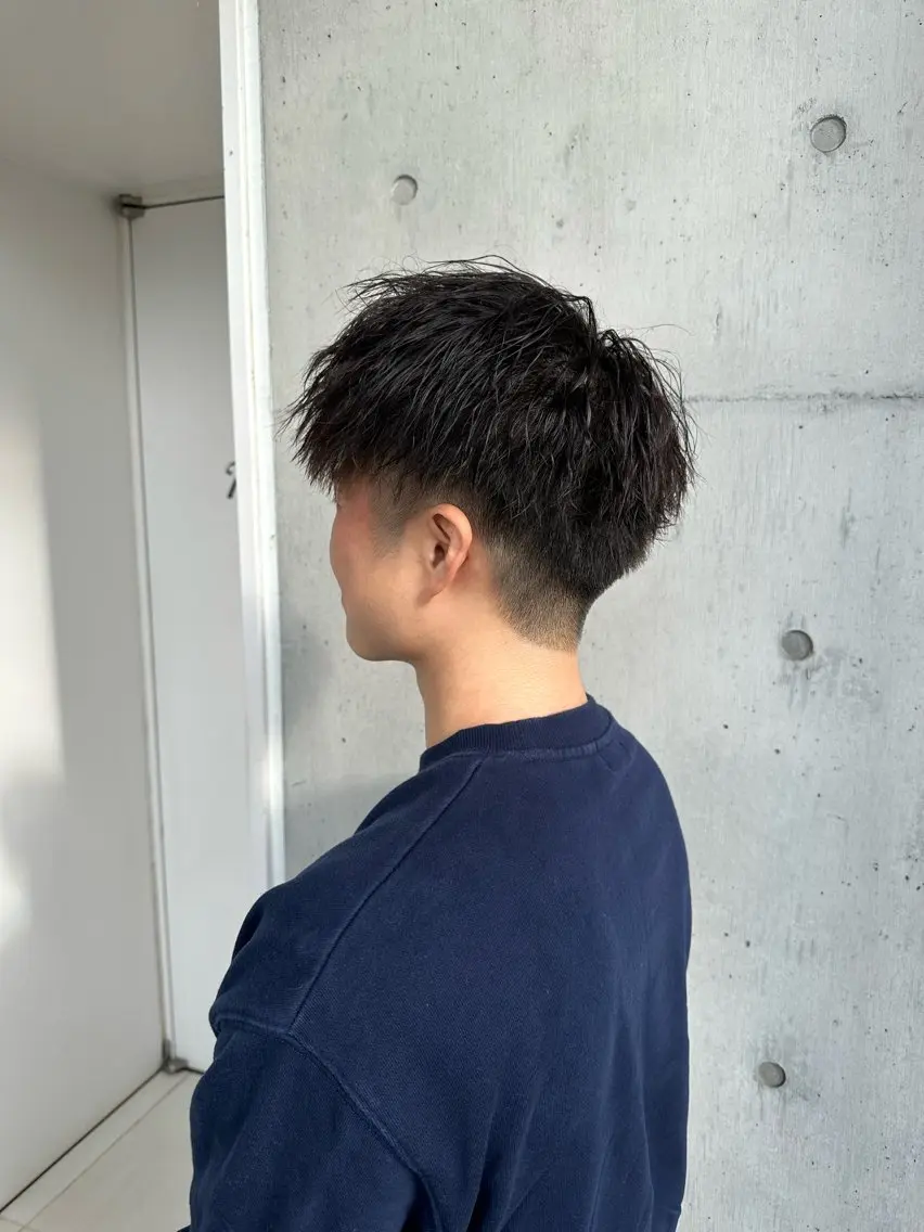 ショート パーマ カット パーマ トリートメント 👑メンズパーマ👑 中谷 陸のヘアスタイル