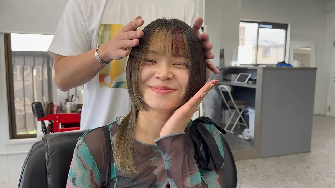 ミディアム カット ヘアカラー トリートメント 箕面☆髪質改善☆安田 聡志のヘアスタイル