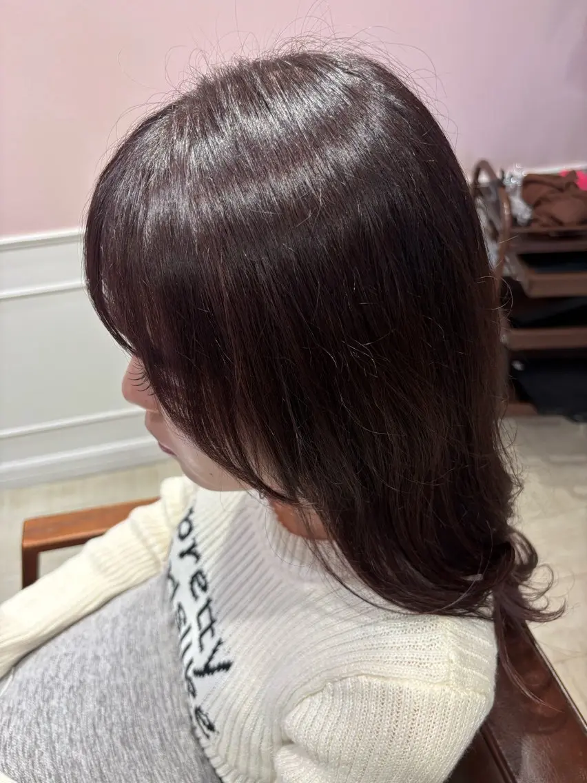 ロング 顔周りカット 🫧Ayumu🫧 透明感カラー/春日のヘアスタイル