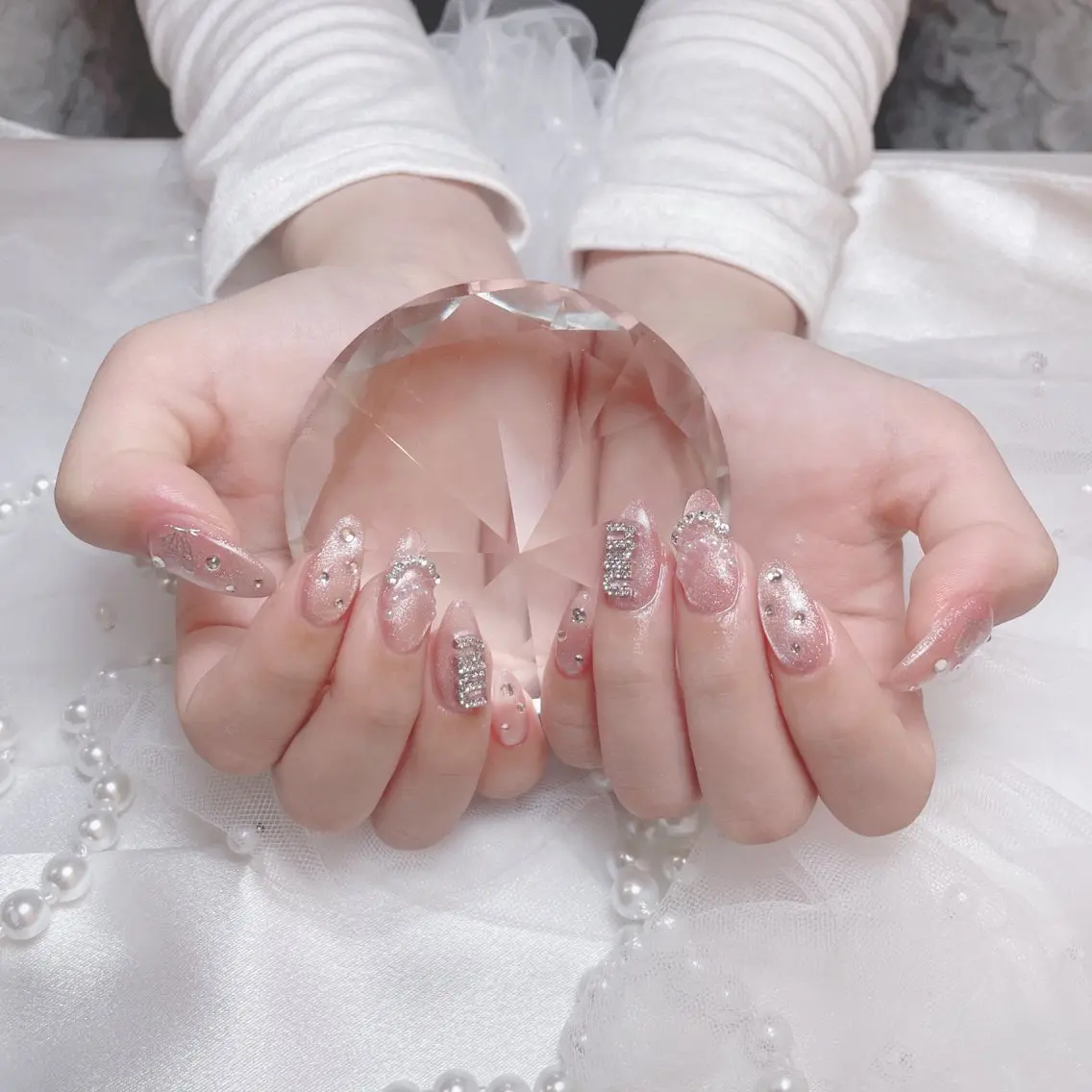 ネイル フットネイル フレンチネイル ジェルネイル ガーリー グラデーション D.d Nail Moeのネイルデザイン