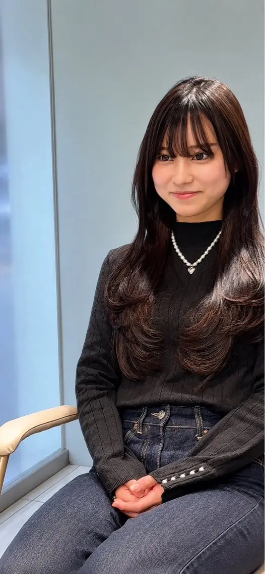 ロング 梅田縮毛矯正◻︎髪質 改善◻︎細見 了眞のヘアスタイル