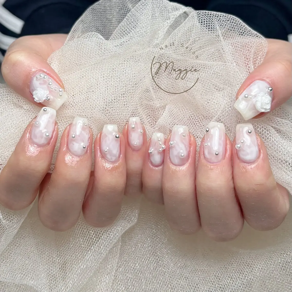ネイル 持ち込み ニュアンスネイル ハンドネイル Ti miのネイルデザイン