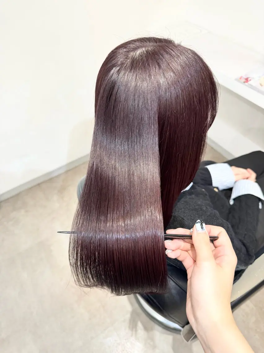 セミロング ピンクラベンダー カット ヘアカラー トリートメント 名古屋/髪質改善/ アヤカのヘアスタイル