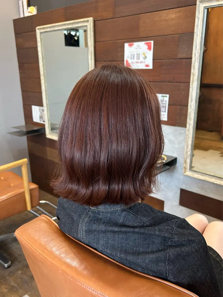 カラー ブラウンカラー ピンクカラー Sign 竹元 夢叶のヘアスタイル