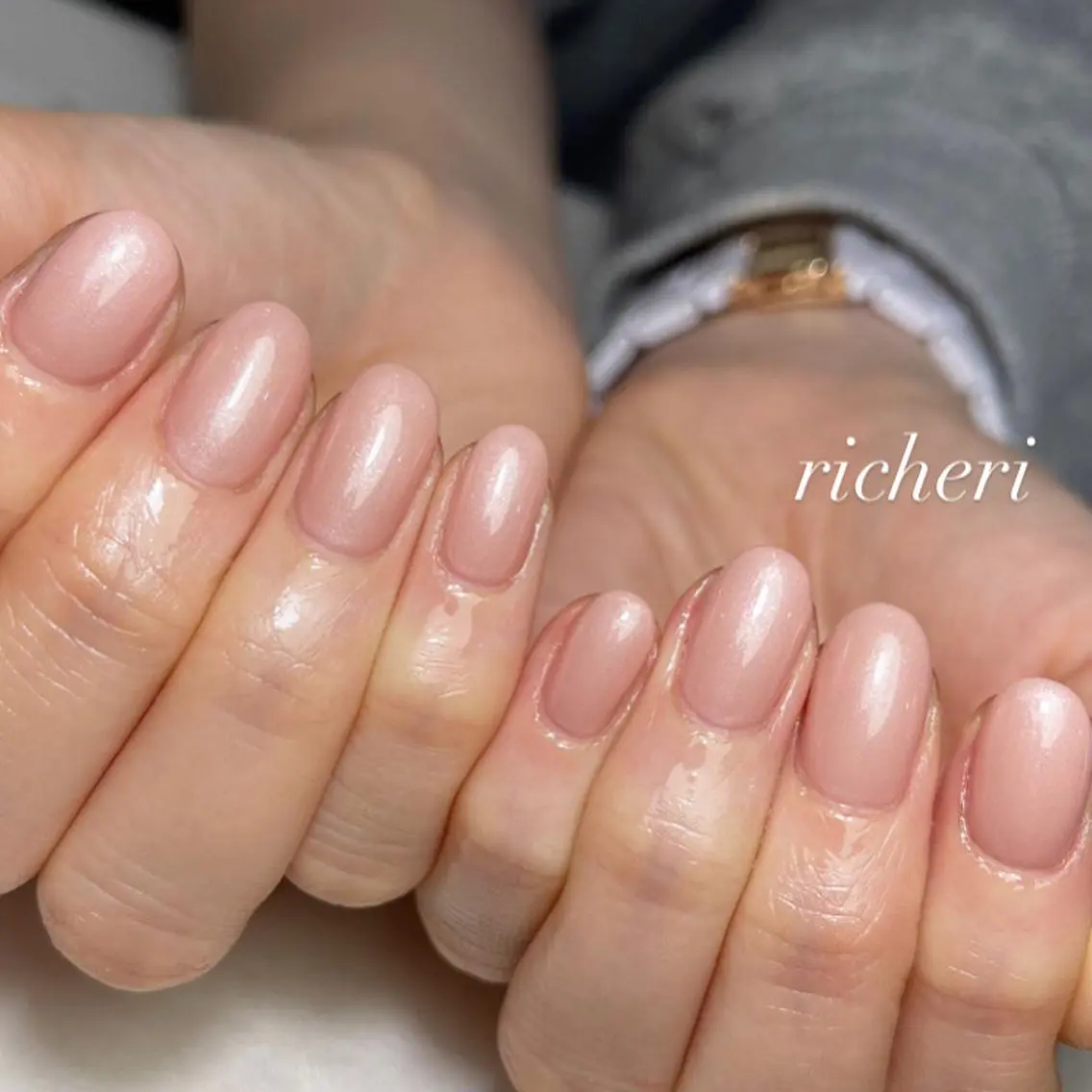ミディアム ネイル ハンドネイル richeri beautyのネイルデザイン