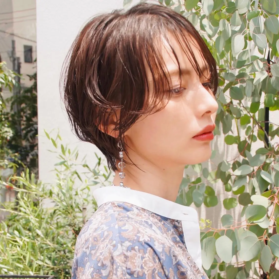 ショート アッシュ ボブ ハイライト 似合わせカット ショートヘア Lino by hoNuaのヘアスタイル