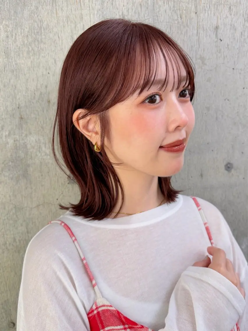 ミディアム カラー 🥑🫧田實 紗和 ボブ/暖色カラー🩰のヘアスタイル