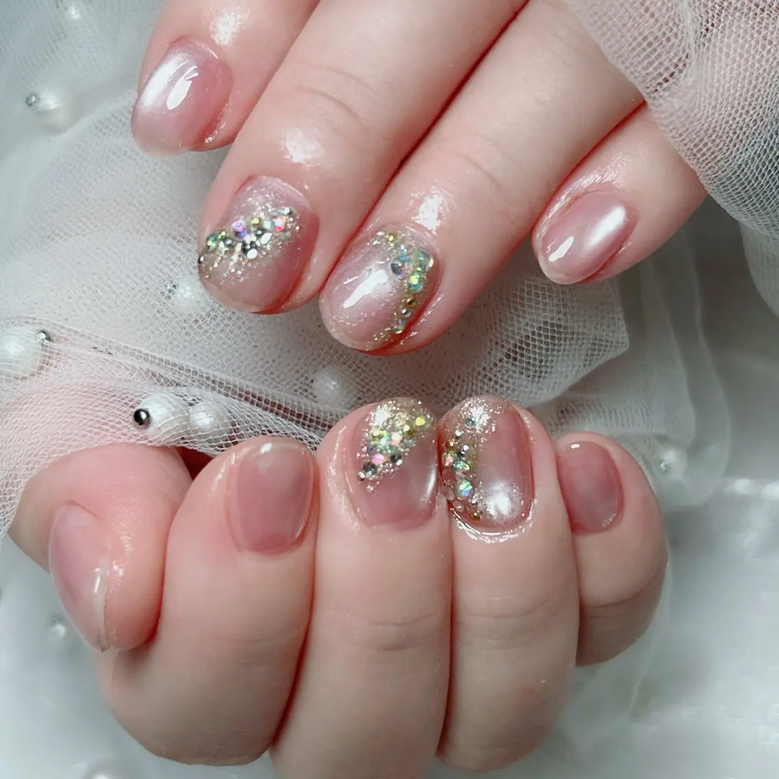 ネイル ジェルネイル マグネットネイル ニュアンスネイル 春ネイル ハンドネイル Cute Tips nailのネイルデザイン