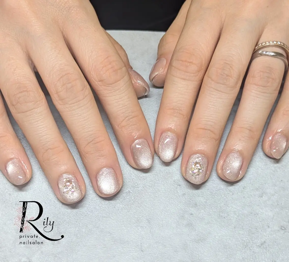 ネイル アートネイル マグネットネイル nailsalon Rilyのネイルデザイン