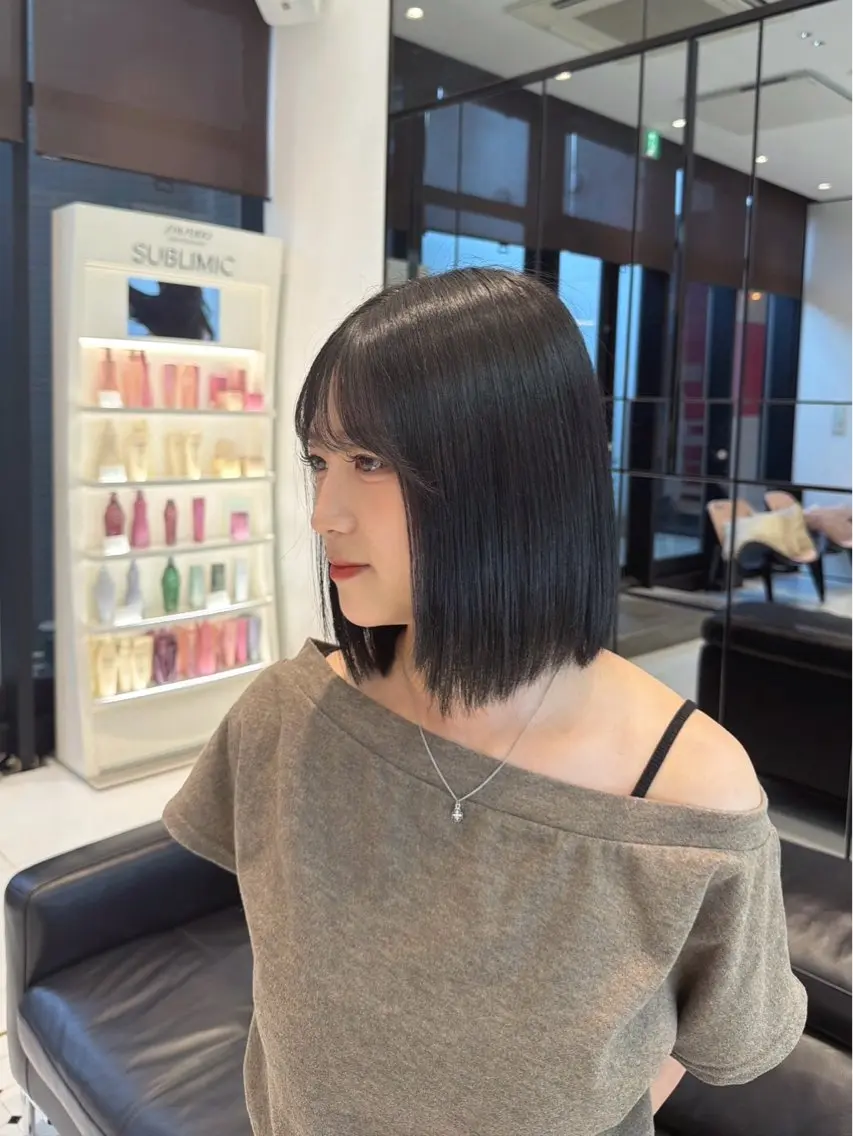 ミディアム カラー 黒髪 透明感カラー 韓国風ヘア ♡KEEN吉祥寺♡ natsukiのヘアスタイル
