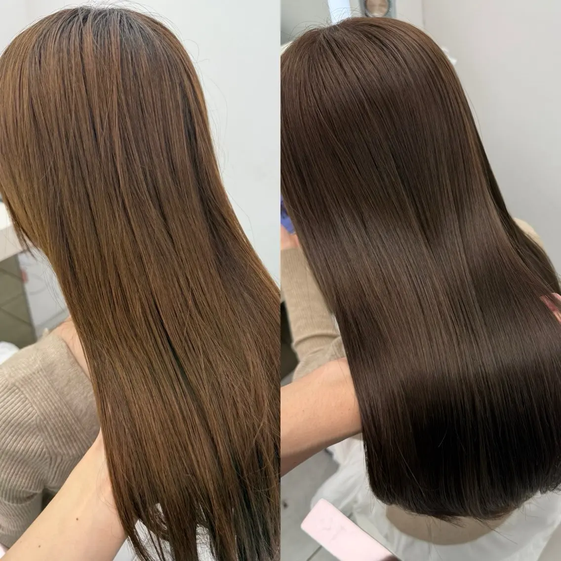 セミロング ヘアカラー トリートメント アレンジ透明感カラー 縮毛矯正　銀座　濱田のヘアスタイル