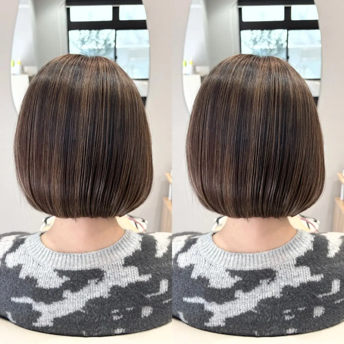 ミディアム カラー ハイライトカラー ボブ ハイライト カット ヘアカラー トリートメント レイヤー/ハイライト /立川/赤池宏隆のヘアスタイル