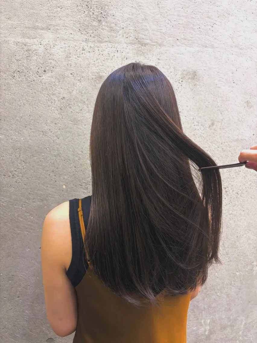 ミディアム カラー ヘアカラー 透明感カラー/艶 ✖️上品/修生🥀のヘアスタイル