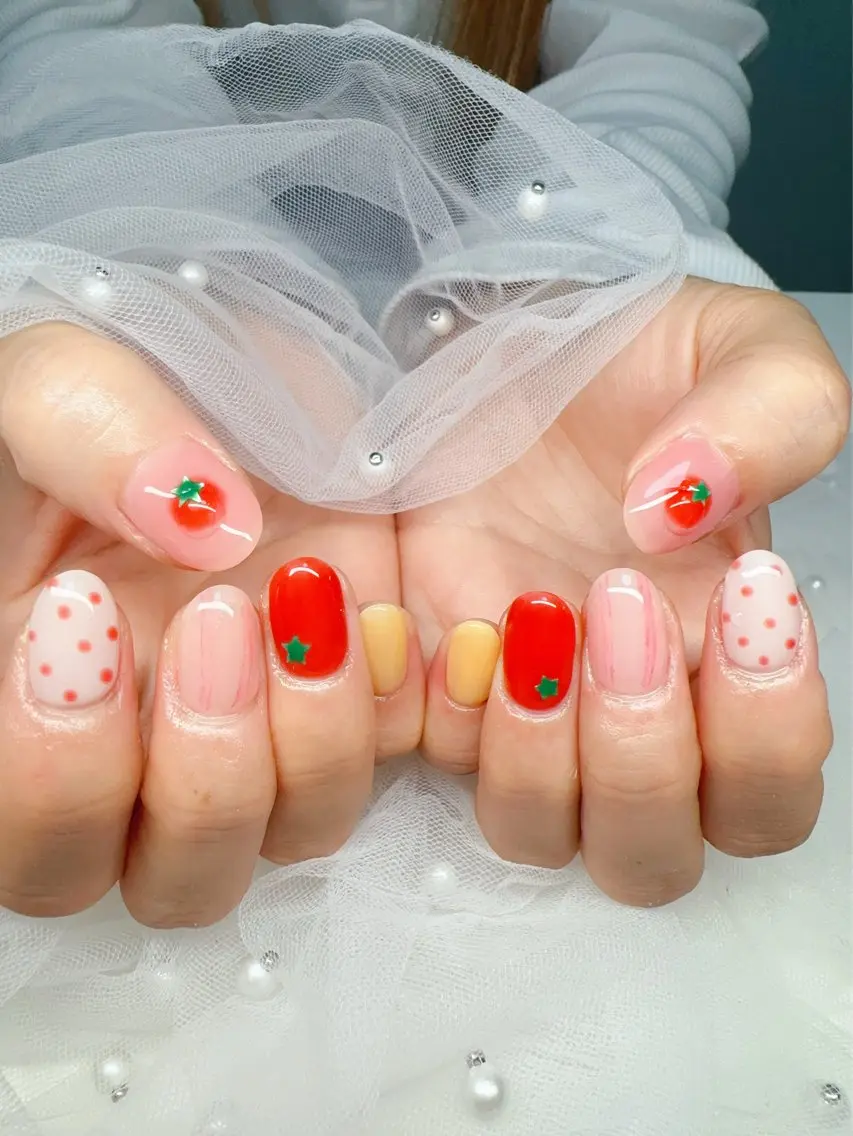 ネイル オーロラネイル チークネイル 成人式 長さ出し ジェルネイル ハンドネイル YUYI.nail salonのネイルデザイン