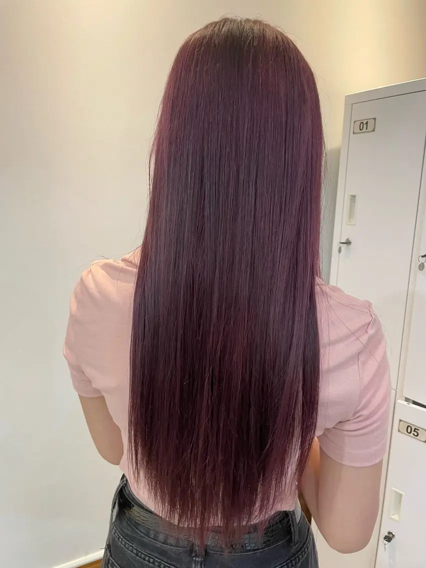 ロング カラー ヘアカラー みやした もあのヘアスタイル