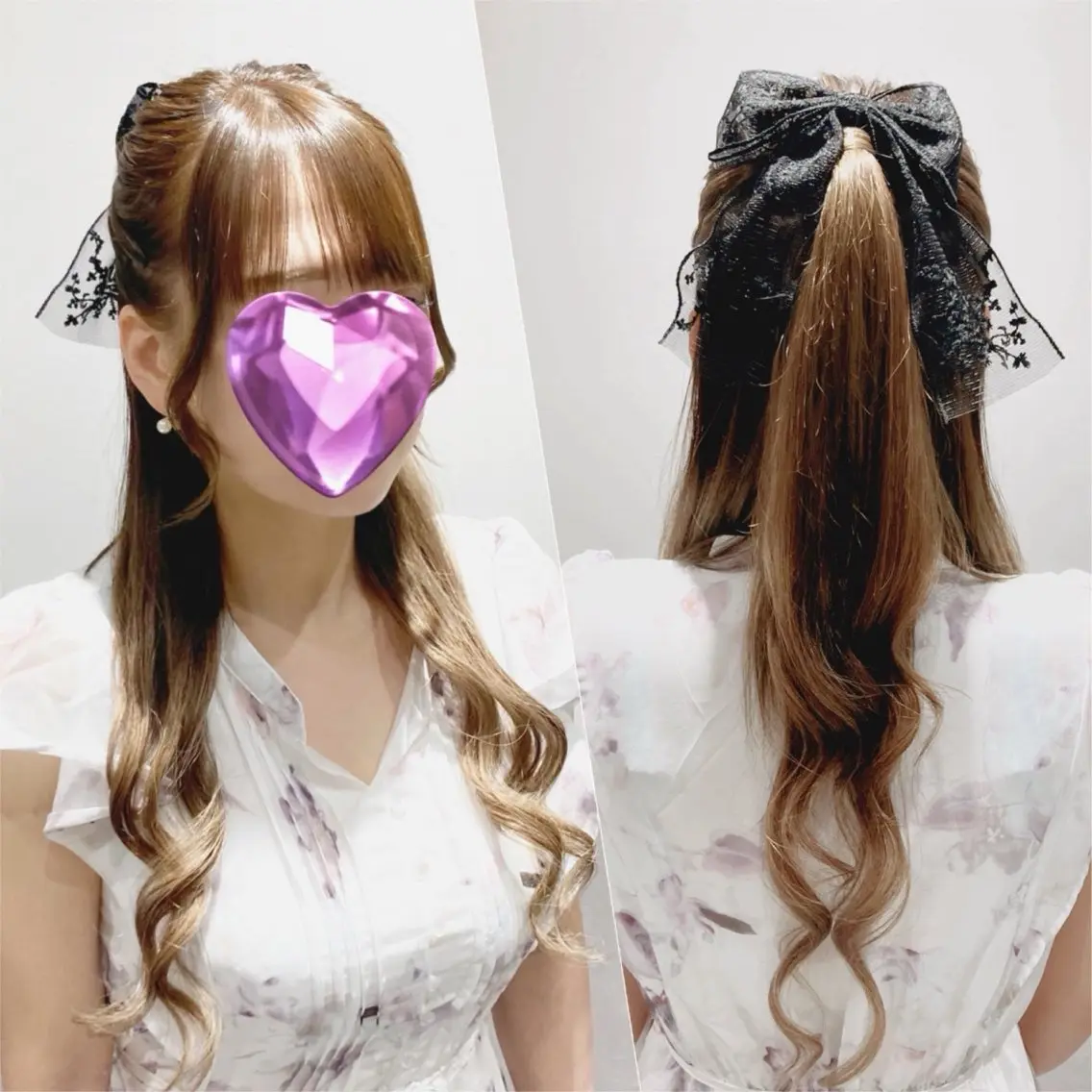シンプルハーフアップの写真