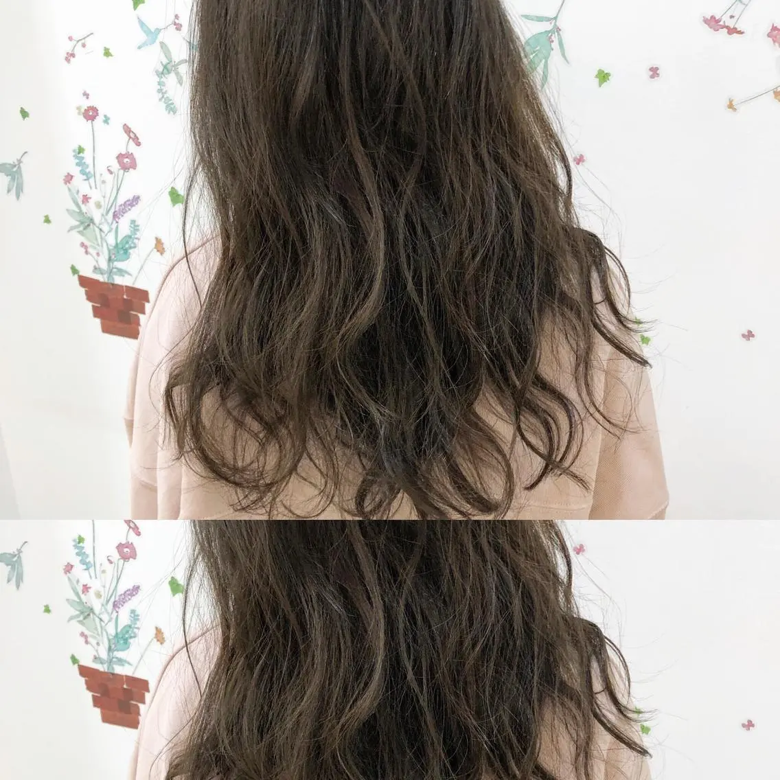 ロング カラー アッシュ バレイヤージュ ブリーチ グラデーションカラー グレージュ 似合わせカット/ レイヤーカット/新谷のヘアスタイル