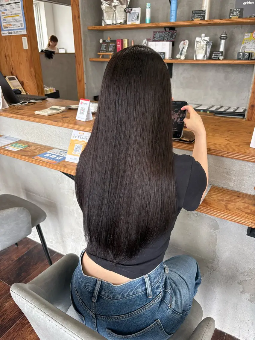 ロング カラー ヘアカラー トリートメント ルプラボウ/豊川 篠島 みなみのヘアスタイル