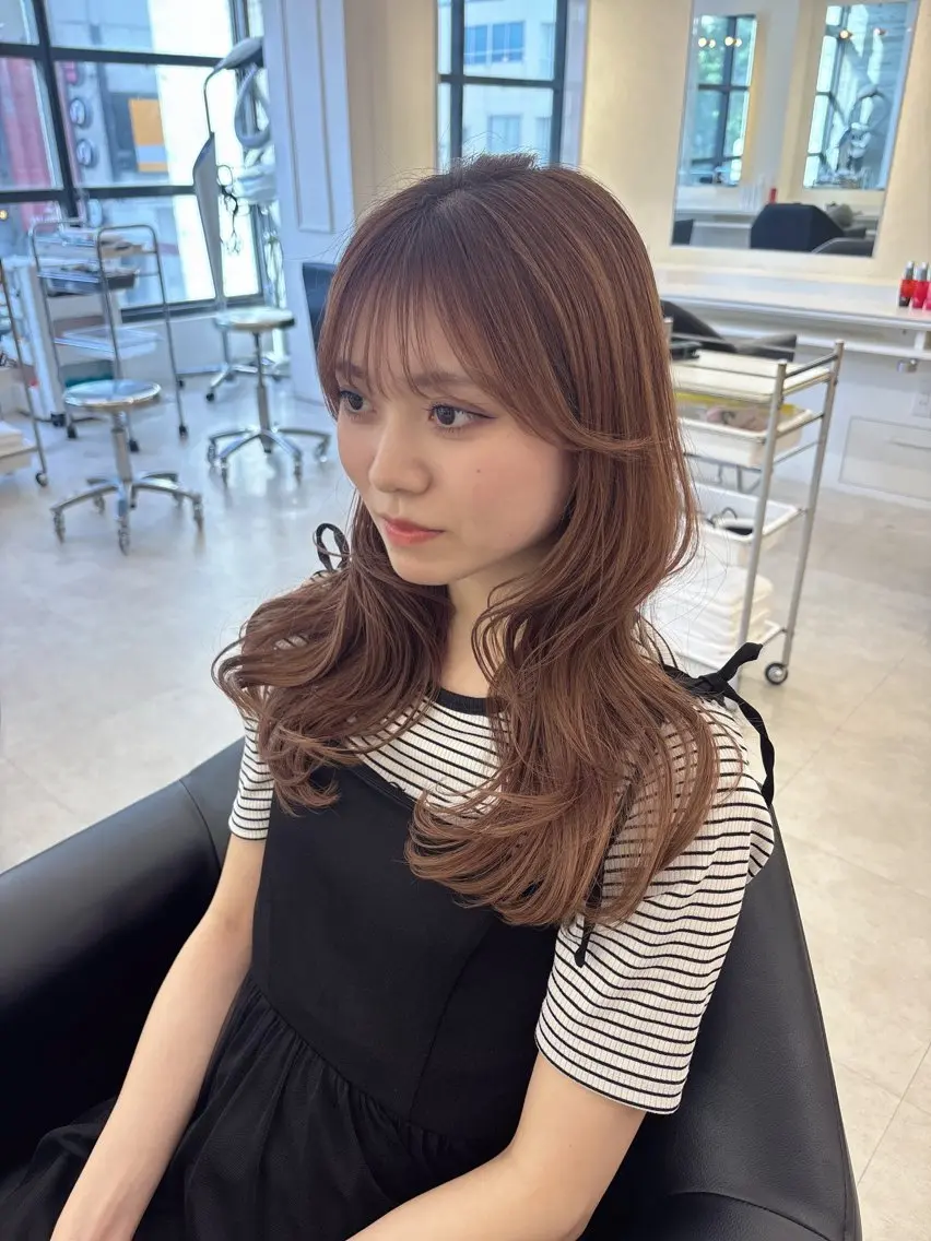 ロング カラー ヘアカラー ParveMix /楠本結菜🤍のヘアスタイル