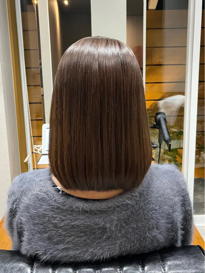 ミディアム カラー 透明感カラー 宮川 結妃のヘアスタイル