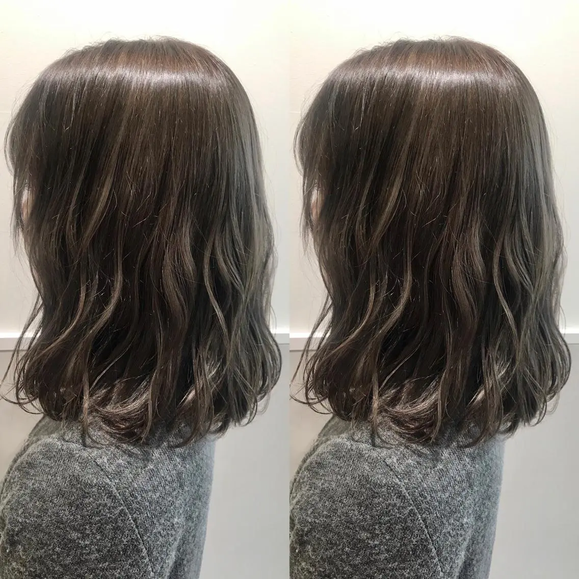 ミディアム カラー カット ヘアカラー 小栗 麻衣のヘアスタイル