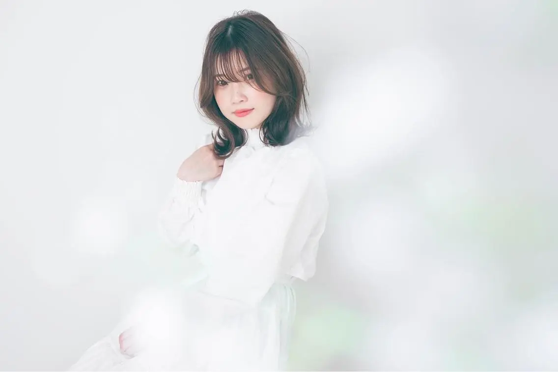 セミロング カラー くびれヘア 韓国風ヘア レイヤーカット 小野 和摩のヘアスタイル