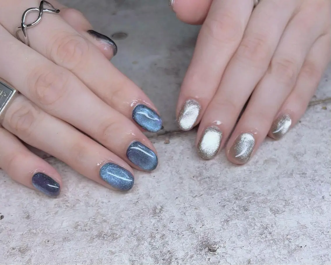 ショート ネイル マグネットネイル ハンドネイル Nail_by N1のネイルデザイン