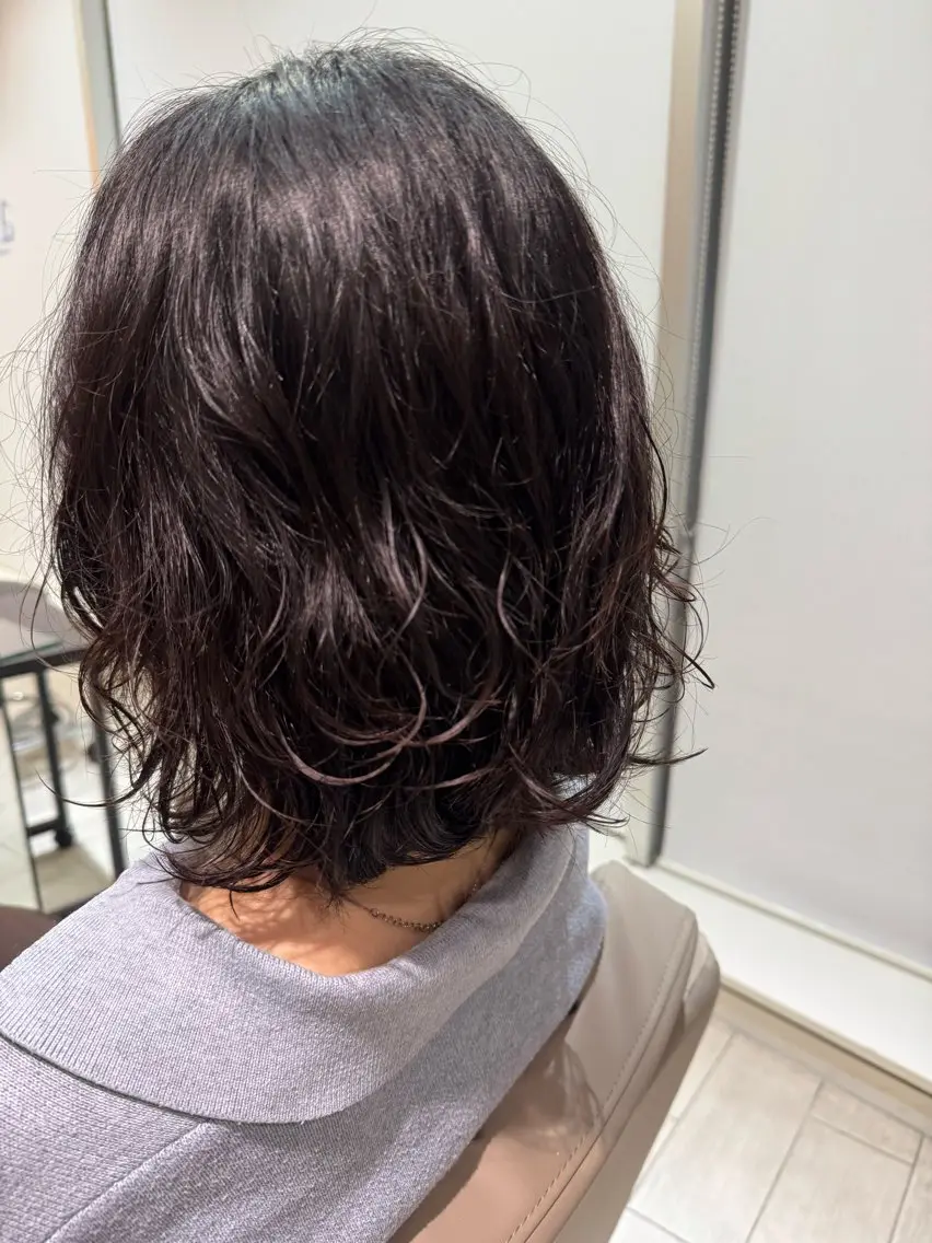 ミディアム パーマ 木村 詩渚のヘアスタイル