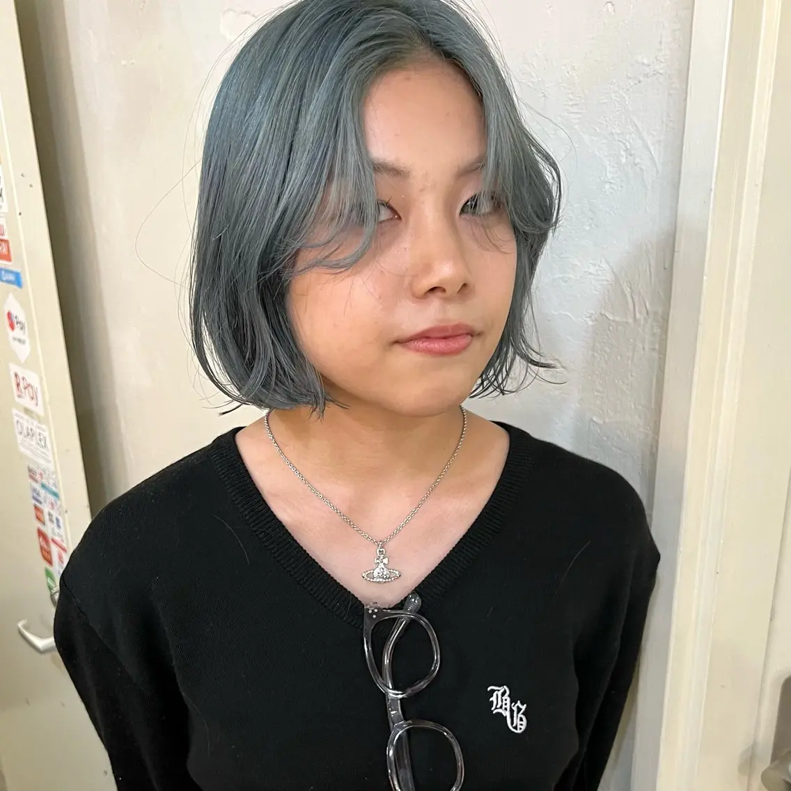 ショート カラー 切りっぱなしボブ ボブ 大久保 佳那のヘアスタイル
