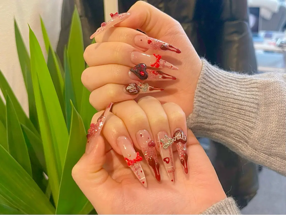 ネイル オーロラネイル 長さ出し フットネイル フレンチネイル ジェルネイル Belle Nail Salonのネイルデザイン