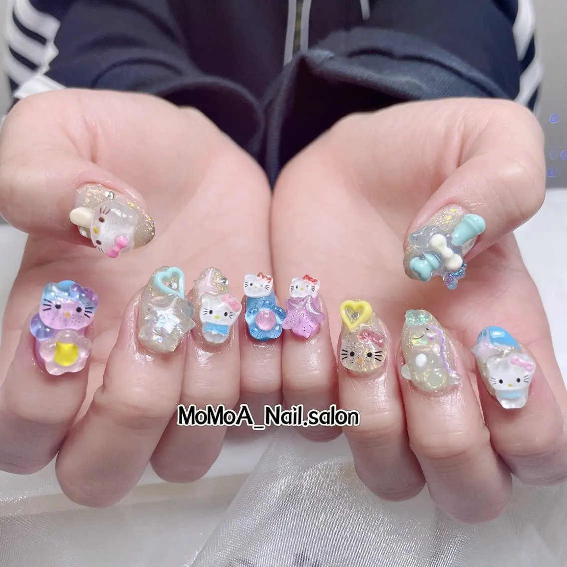 ネイル 成人式 ジェルネイル ネイルチップ ハンドネイル MoMoA Nail ネイル長さ出し専門店のネイルデザイン