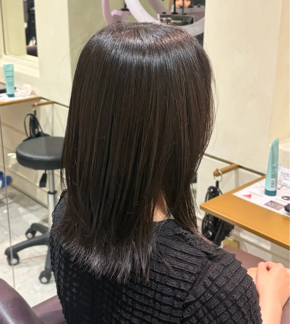 セミロング くびれヘア レイヤーカット 銀座/INOAカラー /コムロリミのヘアスタイル