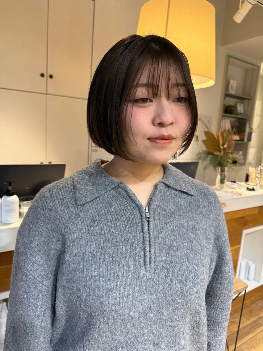ショート ボブ カット ヘアカラー トリートメント 松本 夏海のヘアスタイル