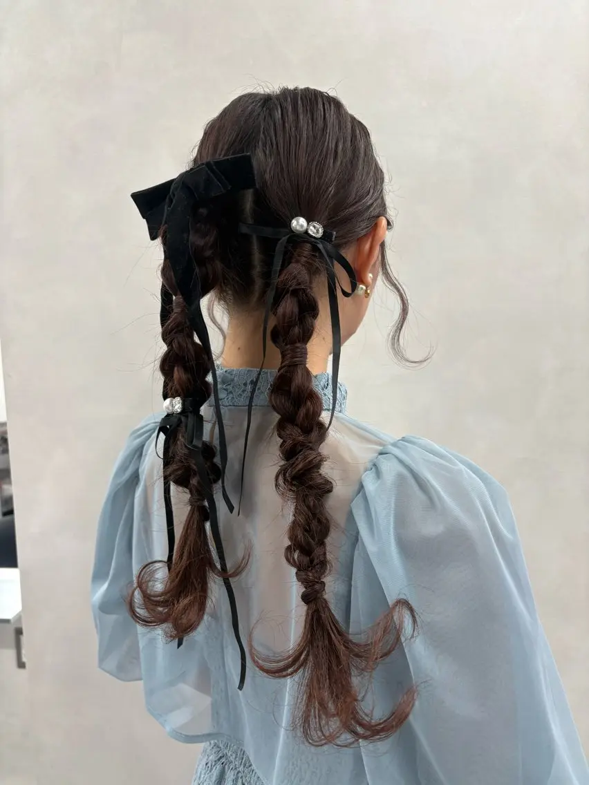 ロング カラー ヘアアレンジ ヘアセット 🎨カラー満足度 500%💫ヅル💫のヘアスタイル