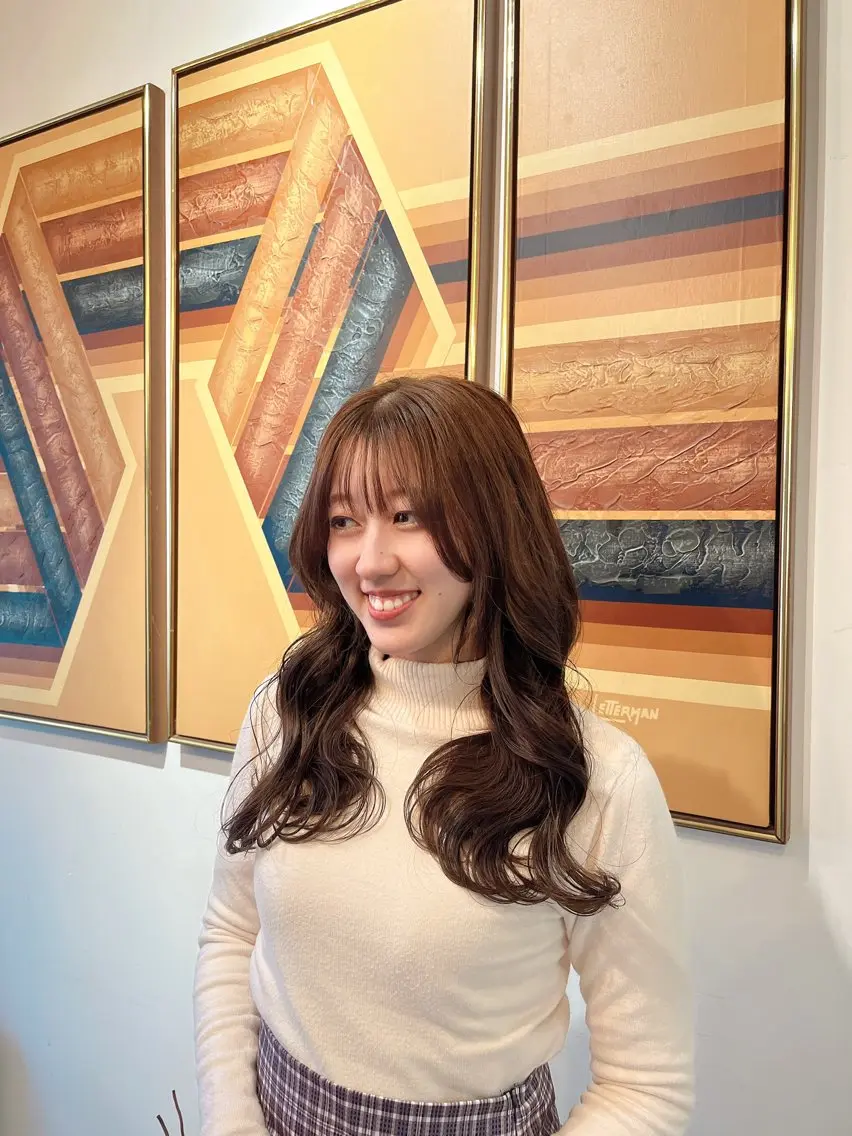 ロング カラー カット ヘアカラー sign hair 鈴木 りん🍓のヘアスタイル