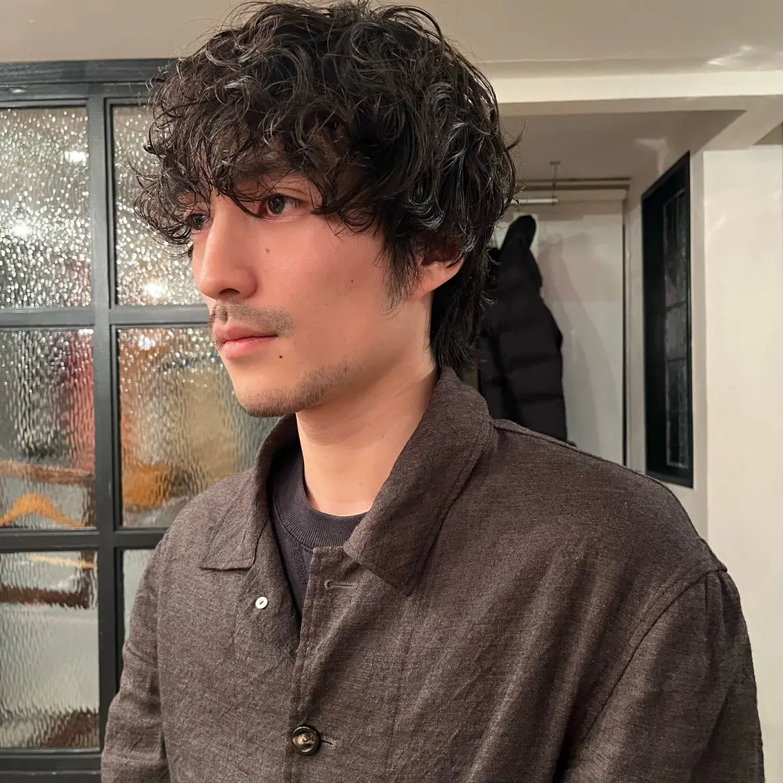 ショート パーマ メンズ メンズパーマ メンズウルフカット ウルフカット ニュアンスパーマ 🧸メンズカット 🧸conatsuのヘアスタイル