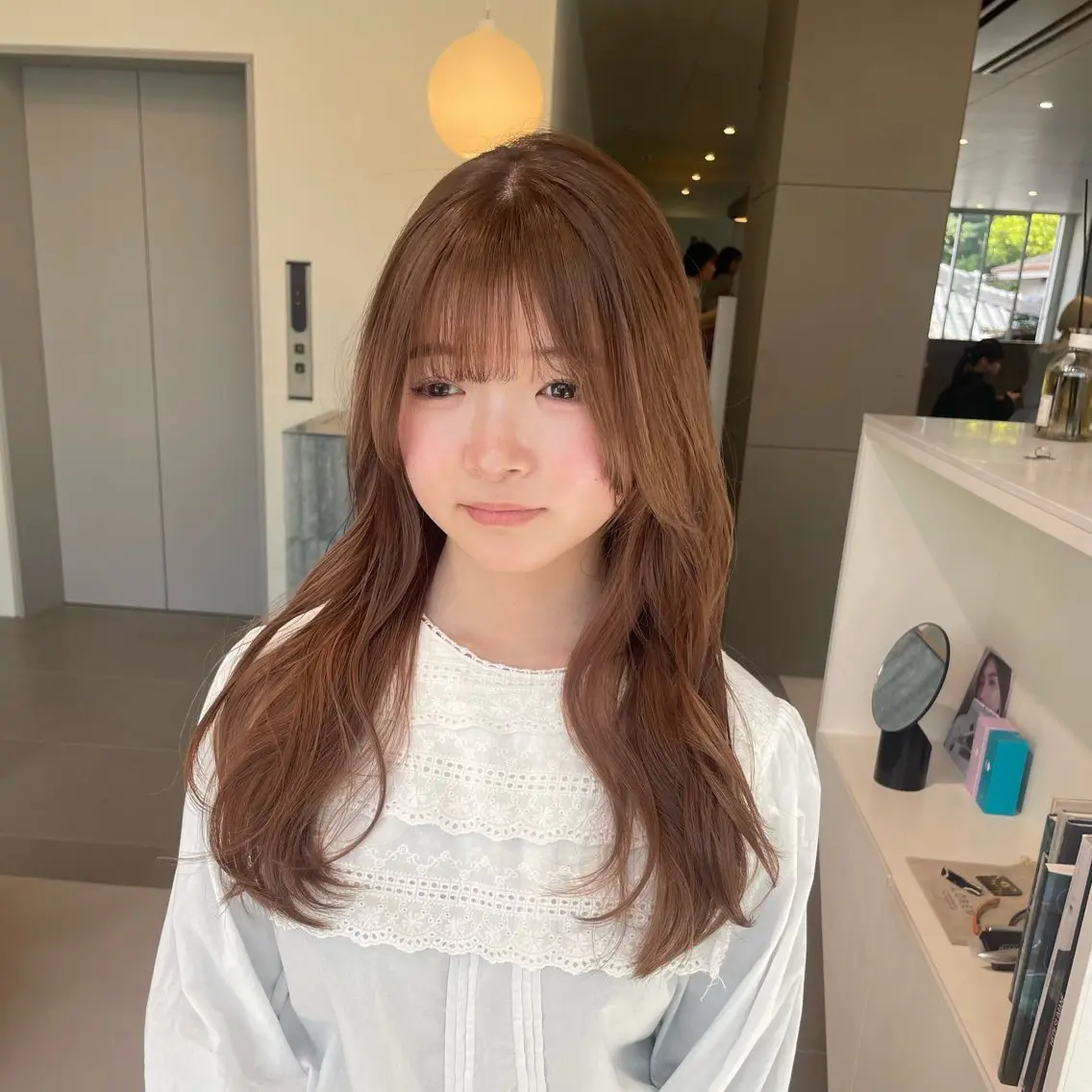 ロング カラー ベージュカラー ブリーチ 透明感カラー ダブルカラー シアーベージュ 髪質改善カラー/ボブ 🌻Mutsumiのヘアスタイル