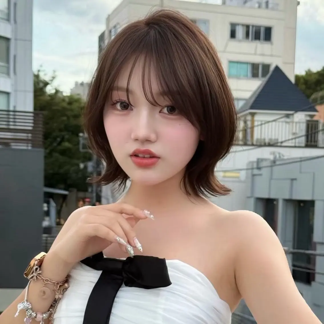 ショート カラー ヘアカラー モデル募集中🍒 縮毛矯正✨Runaのヘアスタイル
