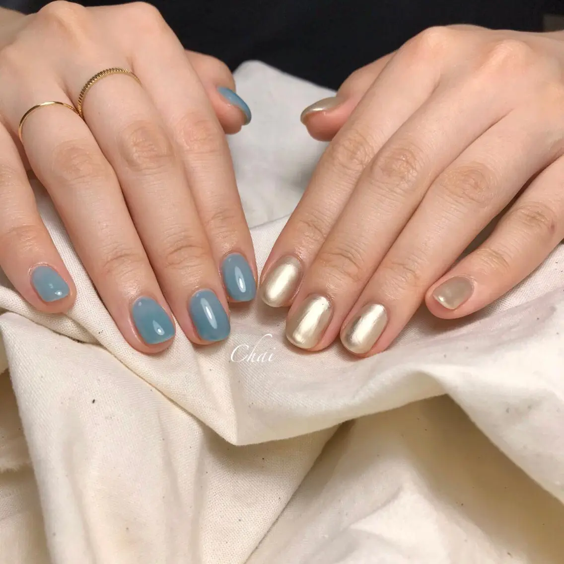ネイル マットネイル ミラーネイル chai nail & eye📍鶴橋のネイルデザイン
