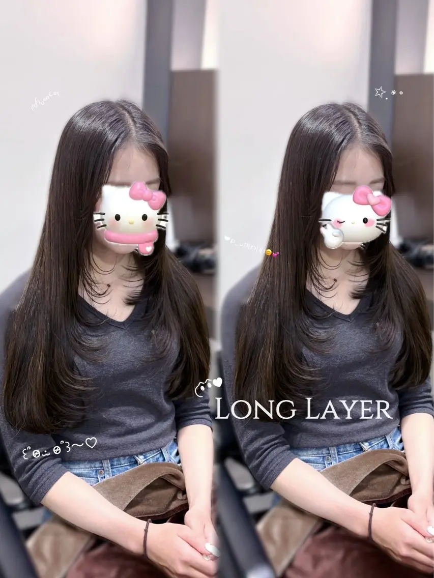 ロング ロングレイヤー 韓国風ヘア レイヤーカット ロング カット 瀬田/顔周りカット/ レイヤー/石田亜弥のヘアスタイル