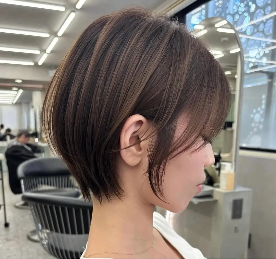 ショート ショートヘア 《髪質改善✖️レイヤ ー🩶》ナオヤのヘアスタイル