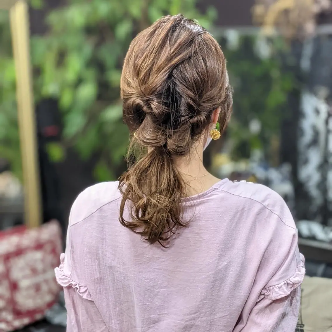 ヘアアレンジ セミロング HIKARI＠ Ruheplatzのヘアスタイル