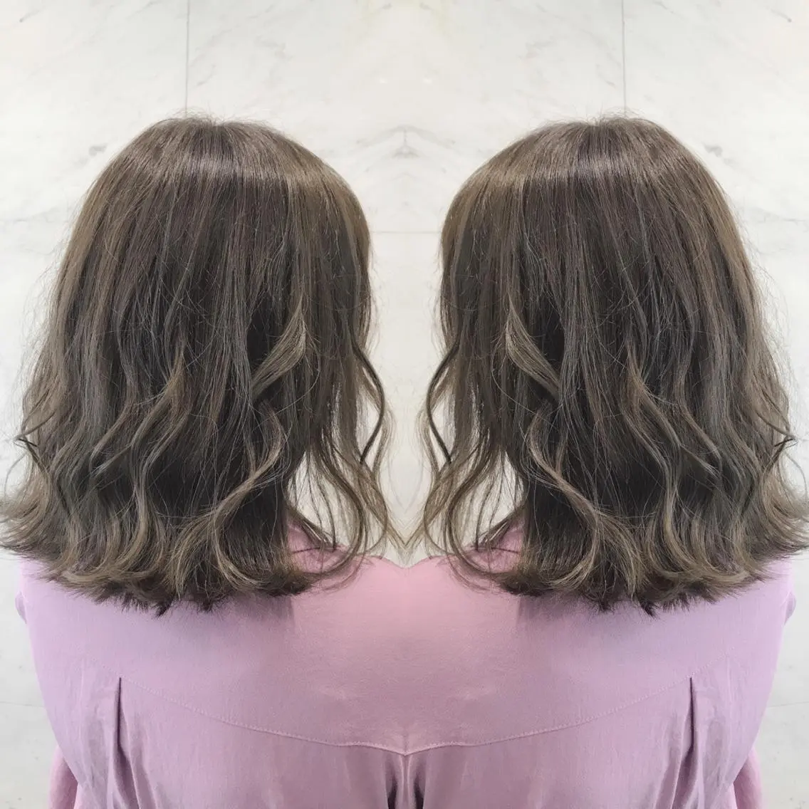 ミディアム カラー カット ヘアカラー トリートメント 重政 和樹のヘアスタイル